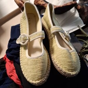 CL by Laundry Yellow Espadrille Flats